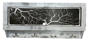 Winter Family Tree Gun Concealment Decor - Handcrafted Wooden Gun Cabinets - Gun Shelf Hidden Storage for Rifles, Shotguns, & Handguns - Quick Access by Bellewood Designs