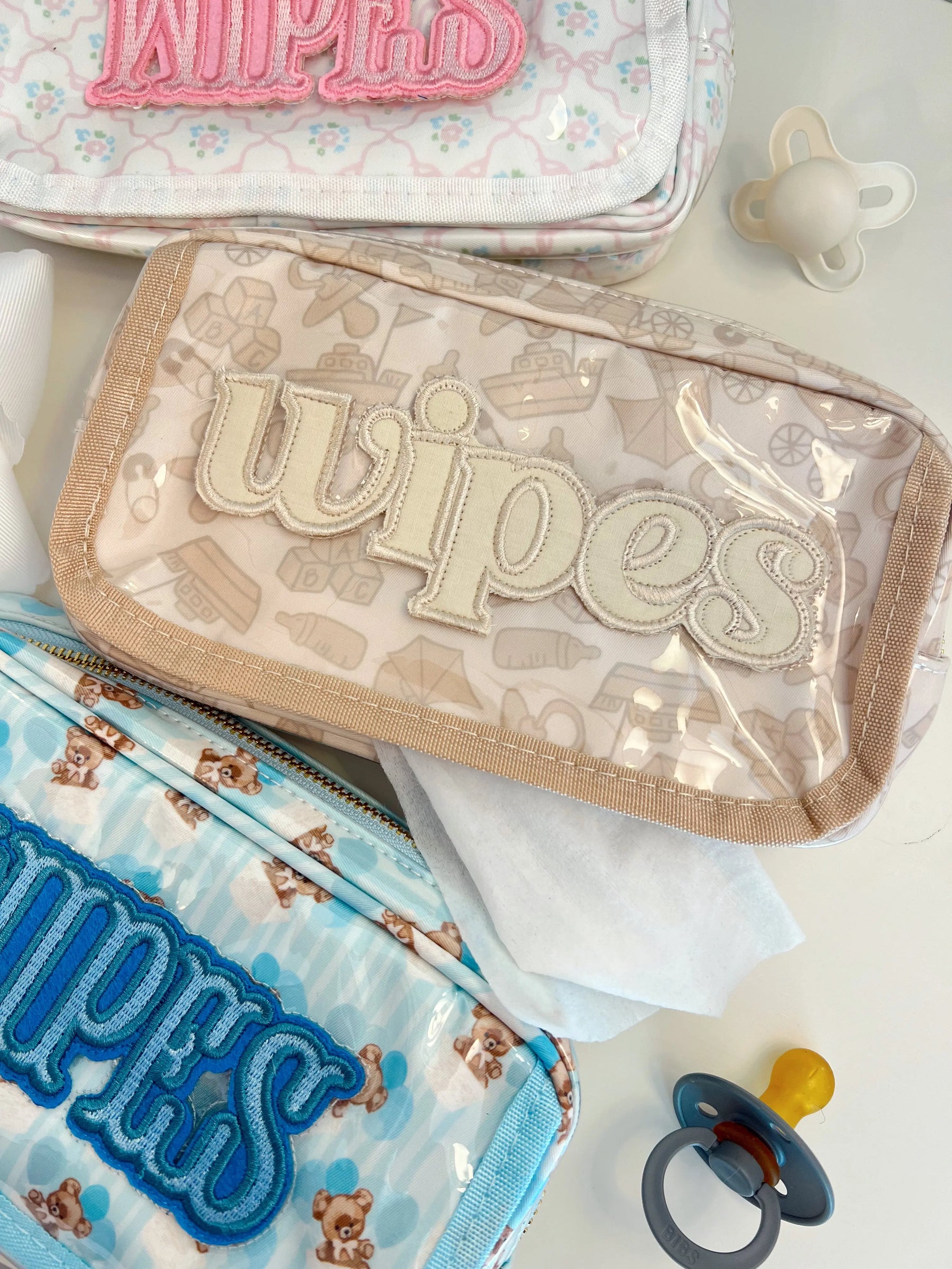 Wipes Pouch - Clear Coat Bag by KenzKustomz, handmade leather goods detail photo 3