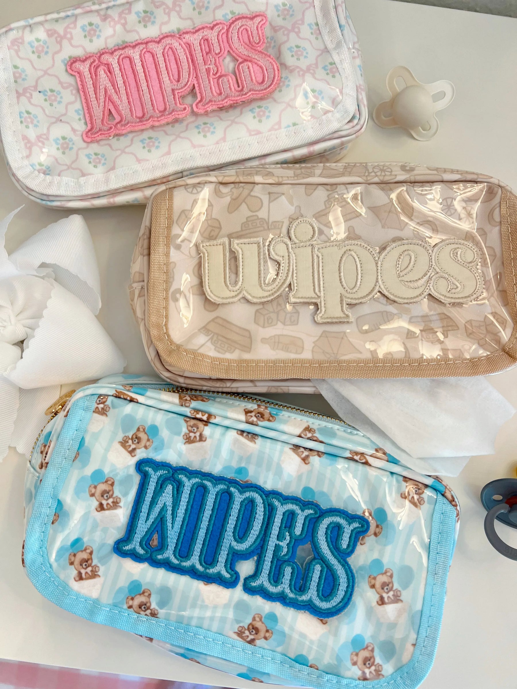 Wipes Pouch - Clear Coat Bag by KenzKustomz, handmade leather goods detail photo 5