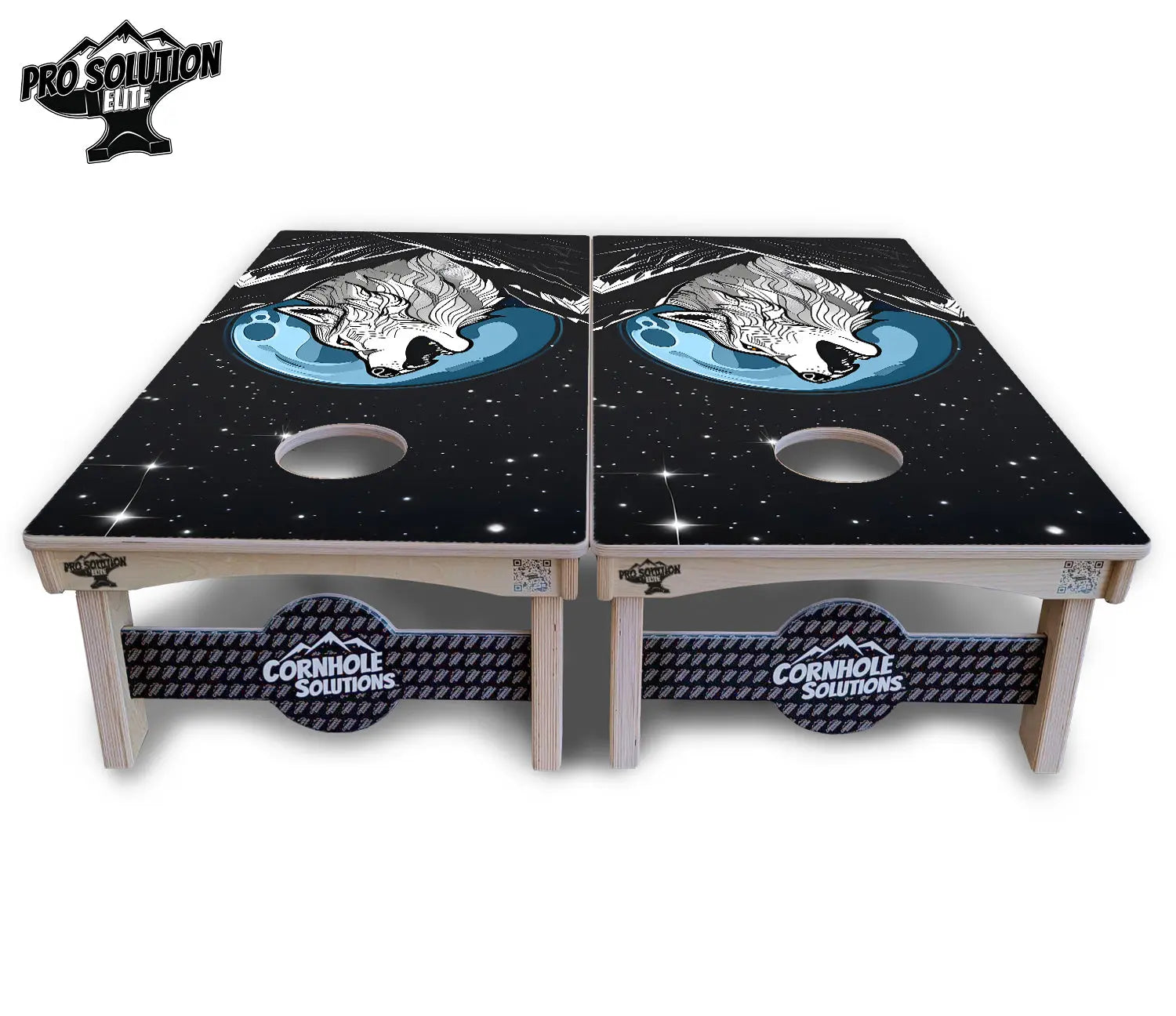 Wolf Howling Cornhole Boards - Pro Solution Elite Series by Cornhole Solutions, custom cornhole board detail photo 3