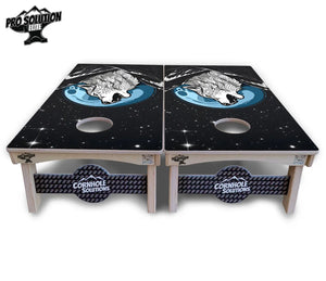 Wolf Howling Cornhole Boards - Pro Solution Elite Series by Cornhole Solutions, custom cornhole board detail photo 3