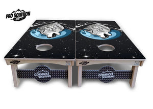 Wolf Howling Cornhole Boards - Pro Solution Lite Series by Cornhole Solutions, custom cornhole board detail photo 2