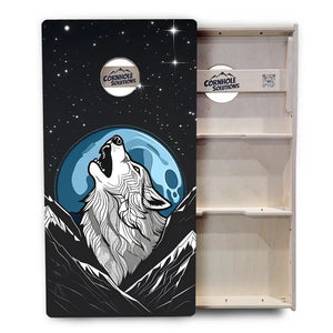 Wolf Howling Cornhole Boards - Professional Tournament Series by Cornhole Solutions, custom cornhole board detail photo 3