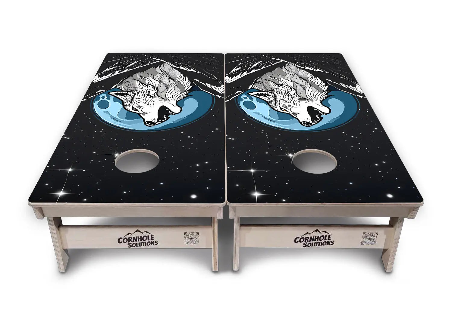 Wolf Howling Cornhole Boards - Professional Tournament Series by Cornhole Solutions, custom cornhole board detail photo 5