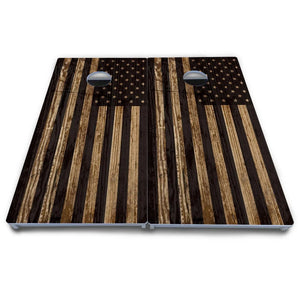 Wood DTOM & Flag Cornhole Boards - All Weather Series by Cornhole Solutions, custom cornhole board detail photo 6