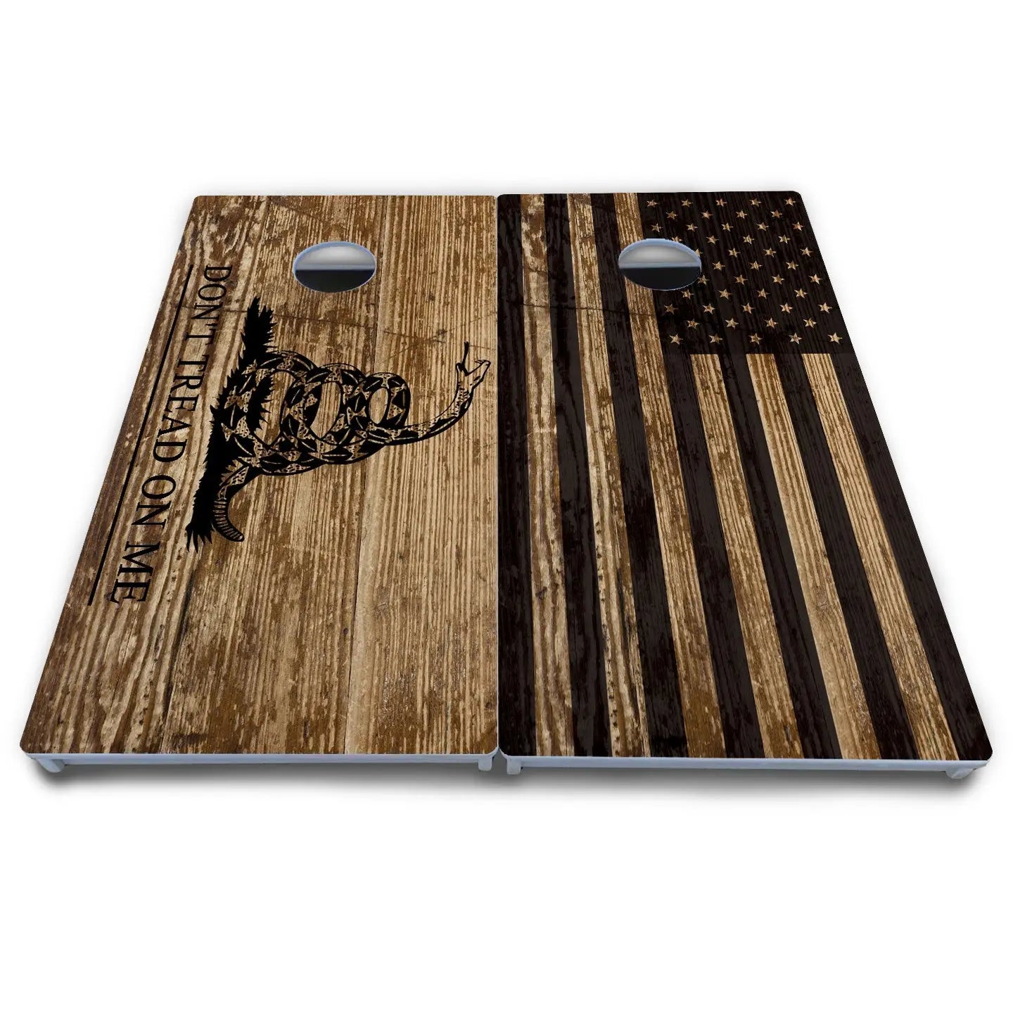 Wood DTOM & Flag Cornhole Boards - All Weather Series by Cornhole Solutions, custom cornhole board detail photo 7