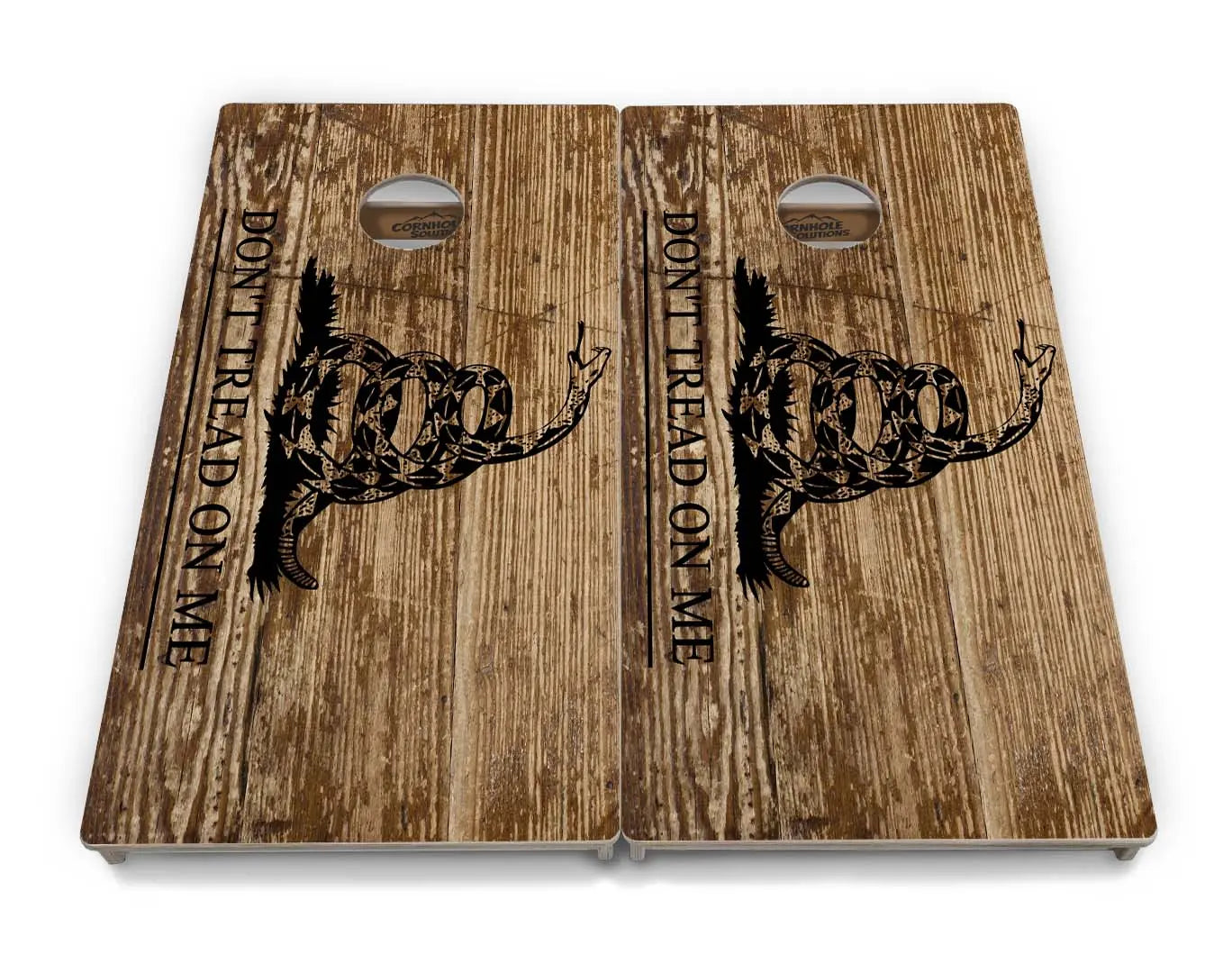 Wood DTOM & Flag Cornhole Boards - Professional Tournament Series by Cornhole Solutions, custom cornhole board detail photo 3
