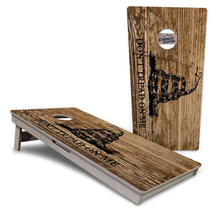Wood DTOM & Flag Cornhole Boards - Professional Tournament Series by Cornhole Solutions, custom cornhole board detail photo 5
