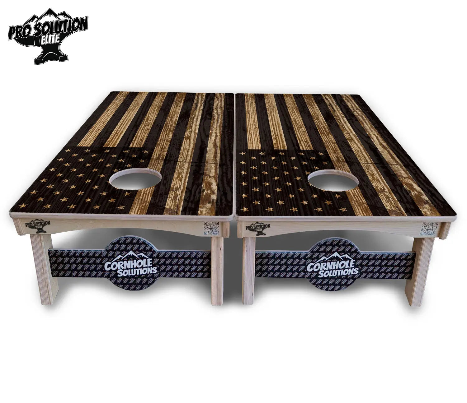 Wood DTOM & Wood Flag Cornhole Boards - Pro Solution Elite Series by Cornhole Solutions, custom cornhole board detail photo 9