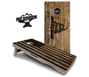 Wood DTOM & Wood Flag Cornhole Boards - Pro Solution Elite Series by Cornhole Solutions, custom cornhole board detail photo 12