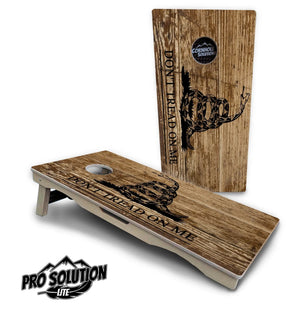 Wood Flag & DTOM Cornhole Boards - Pro Solution Lite Series by Cornhole Solutions, custom cornhole board main product photo
