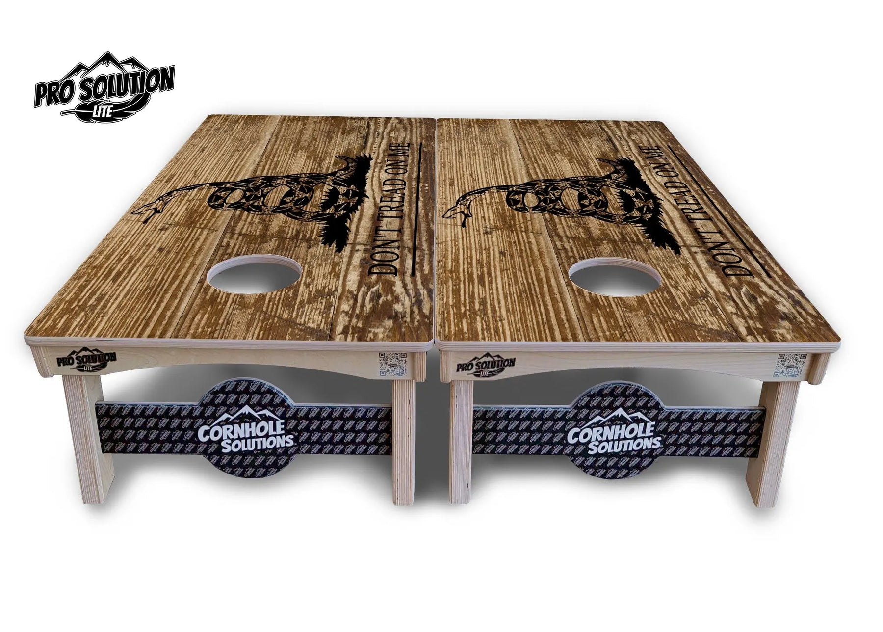 Wood Flag & DTOM Cornhole Boards - Pro Solution Lite Series by Cornhole Solutions, custom cornhole board detail photo 4