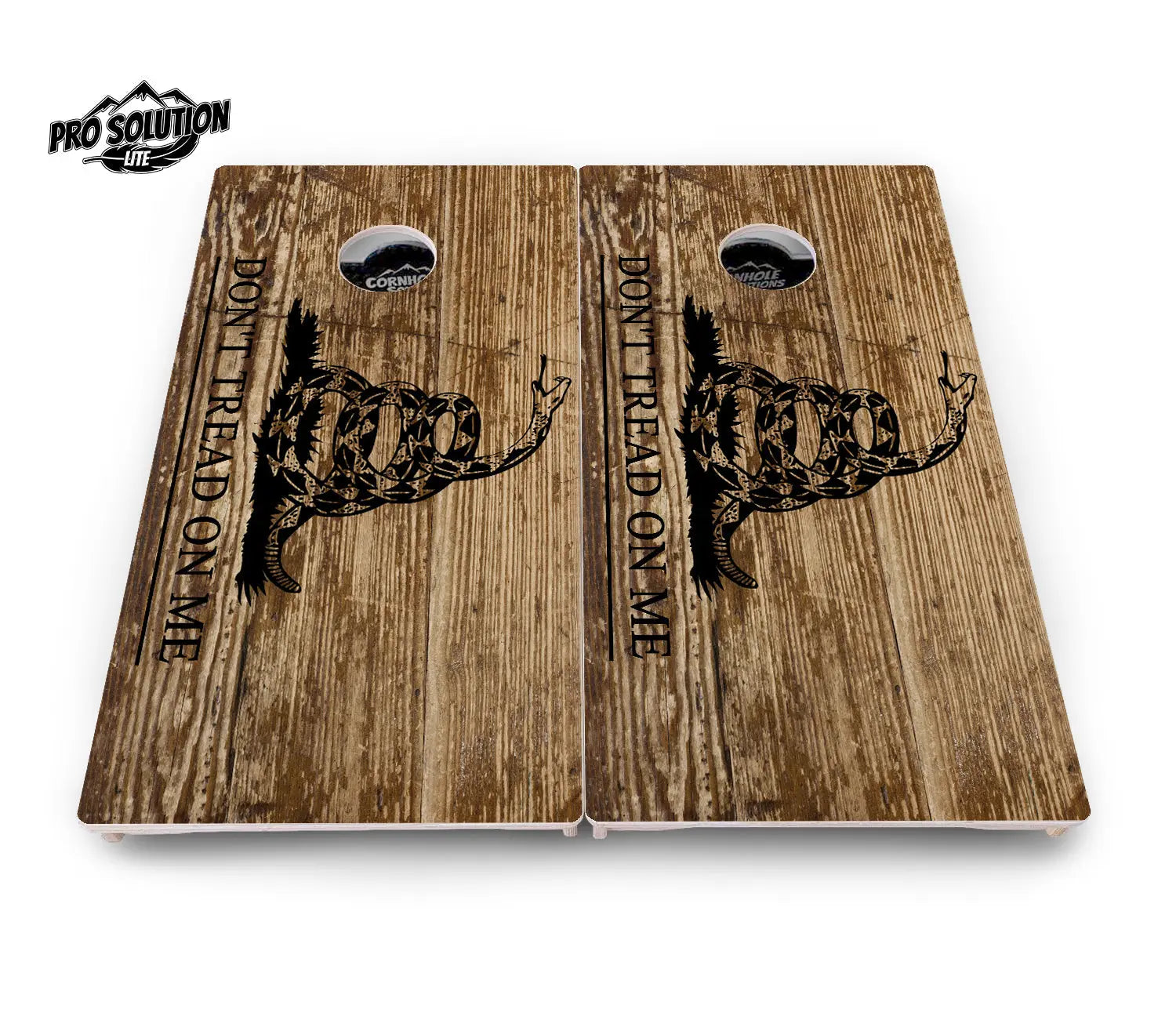 Wood Flag & DTOM Cornhole Boards - Pro Solution Lite Series by Cornhole Solutions, custom cornhole board detail photo 5