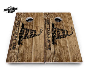 Wood Flag & DTOM Cornhole Boards - Pro Solution Lite Series by Cornhole Solutions, custom cornhole board detail photo 5