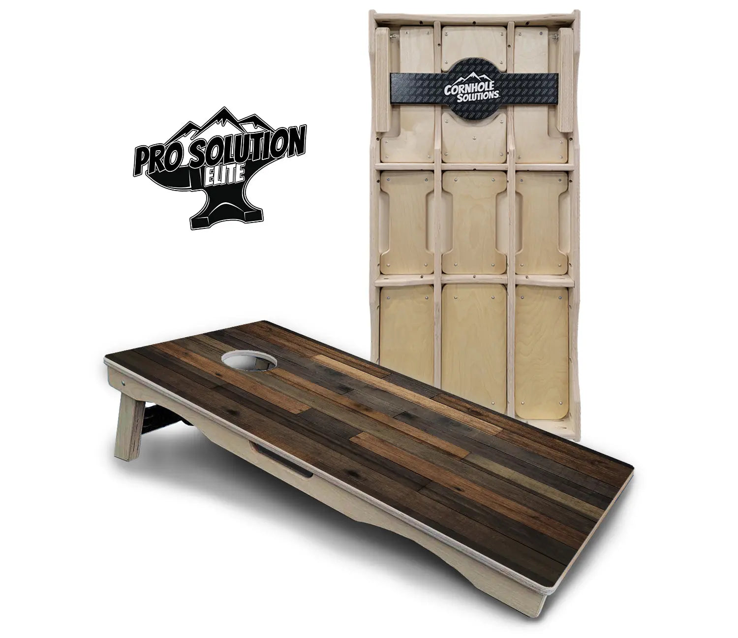 Wood Panels Cornhole Boards - Pro Solution Elite Series by Cornhole Solutions, custom cornhole board main product photo