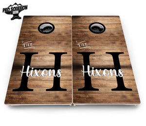 Wood Slat Name Cornhole Boards - Pro Solution Elite Series by Cornhole Solutions, custom cornhole board detail photo 4