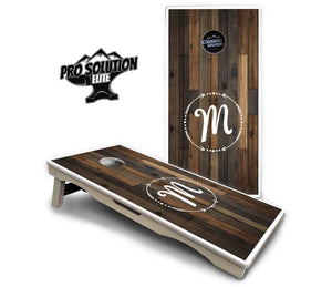 Wood Wreath Letter Cornhole Boards - Pro Solution Elite Series by Cornhole Solutions, custom cornhole board detail photo 3