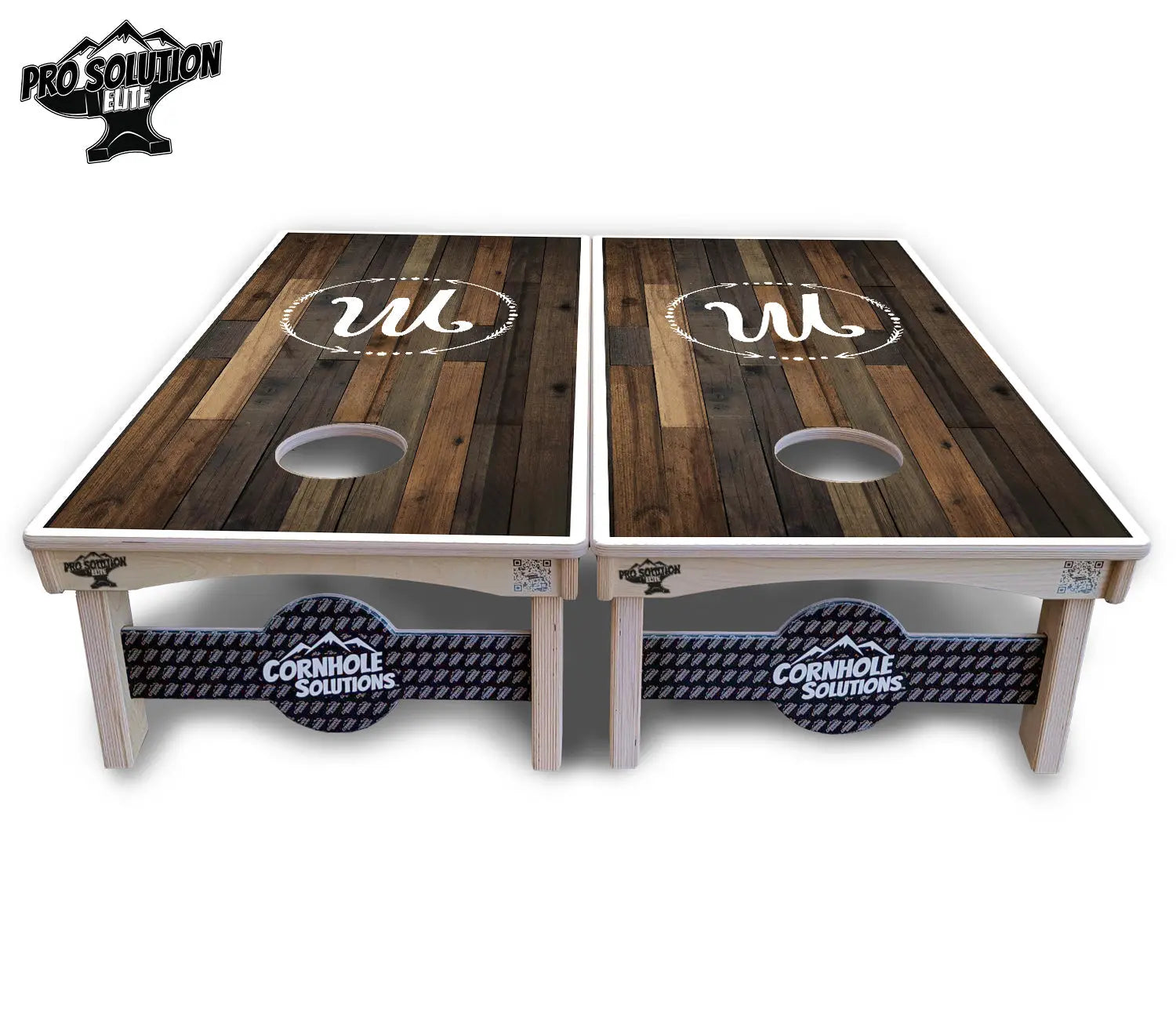 Wood Wreath Letter Cornhole Boards - Pro Solution Elite Series by Cornhole Solutions, custom cornhole board detail photo 4
