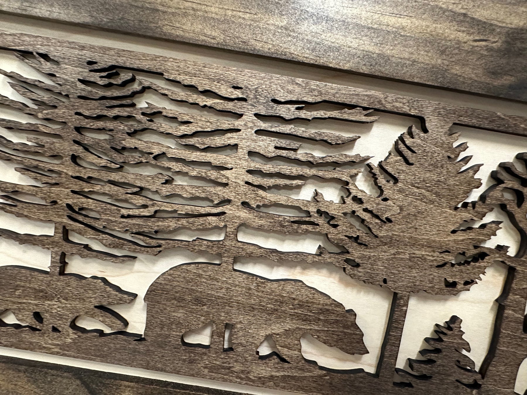 Bear in Woods Hidden Gun Storage Safe Concealment Shelf Concealed Furniture by Bellewood Designs, Southern home decor detail photo 9