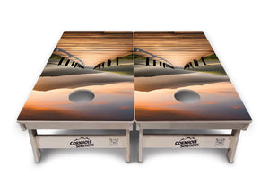 Wooden Bridge Cornhole Boards - Professional Tournament Series by Cornhole Solutions, custom cornhole board detail photo 2