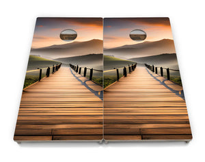 Wooden Bridge Cornhole Boards - Professional Tournament Series by Cornhole Solutions, custom cornhole board detail photo 4