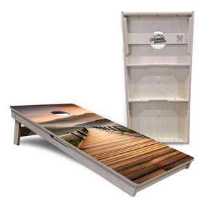 Wooden Bridge Cornhole Boards - Professional Tournament Series by Cornhole Solutions, custom cornhole board detail photo 5
