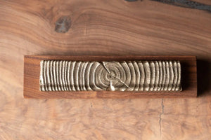 Wooden Incense Holder with Bronze Casting by Alabama Sawyer, Southern home decor detail photo 8