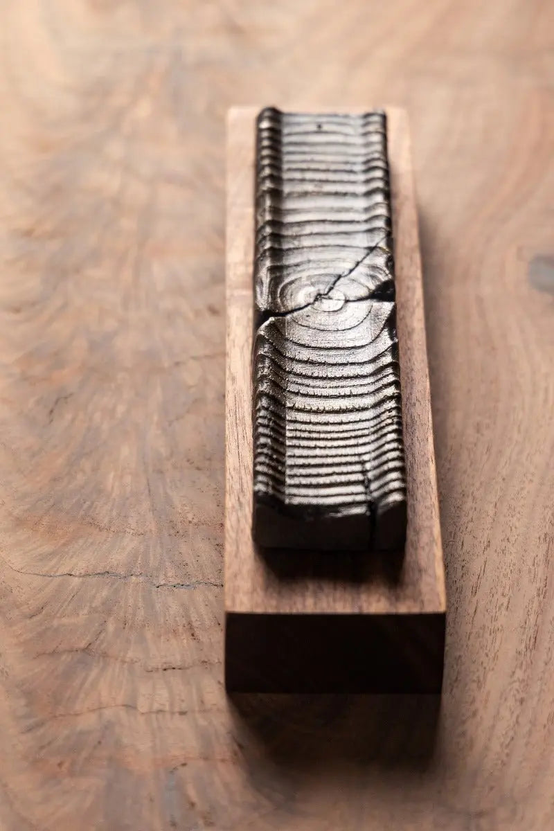 Wooden Incense Holder with Bronze Casting by Alabama Sawyer, Southern home decor detail photo 9