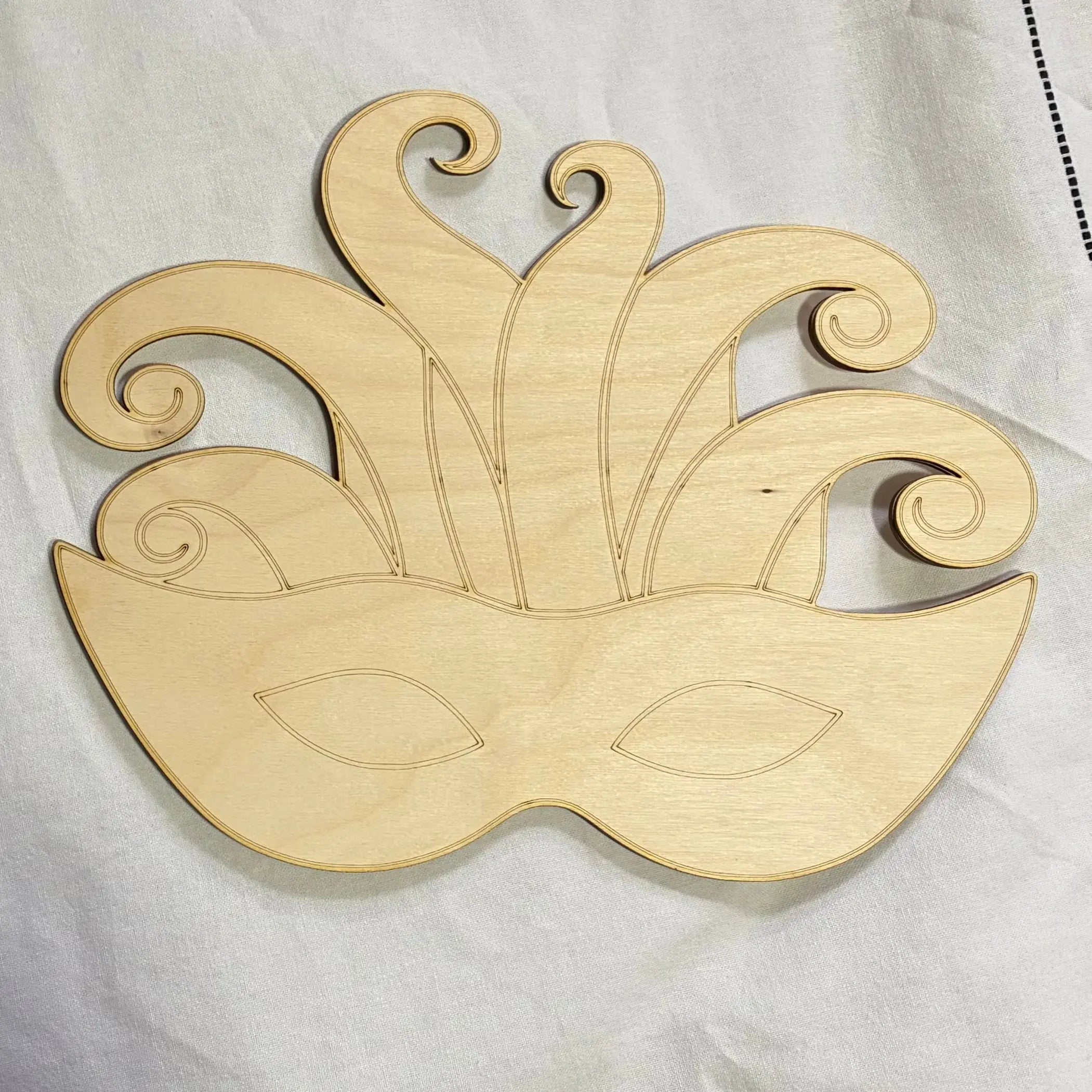 Wooden Mardi Gras Mask Craft Blanks by Poor Hog Customs, craft blanks main product photo