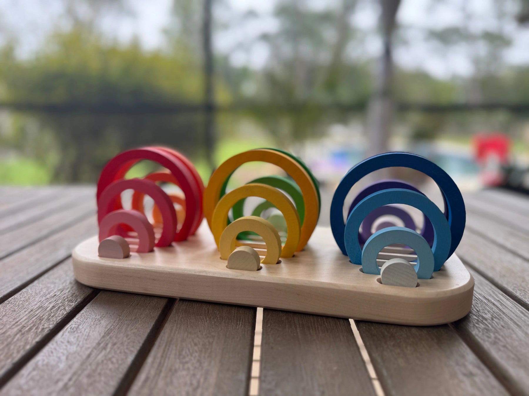 Wooden Tray for Nest Rings by Maple Play, handmade jewelry main product photo