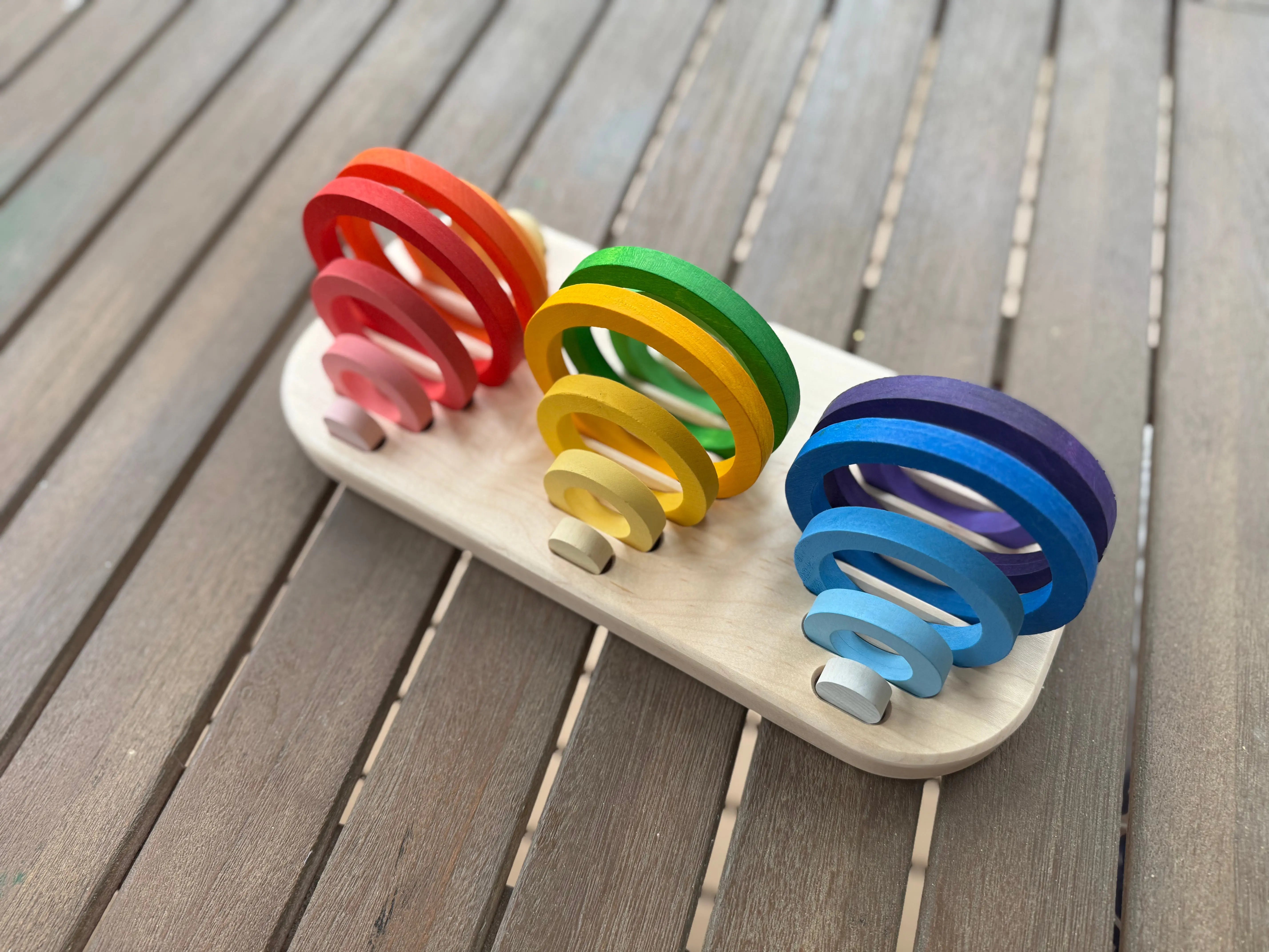 Wooden Tray for Nest Rings by Maple Play, handmade jewelry detail photo 2