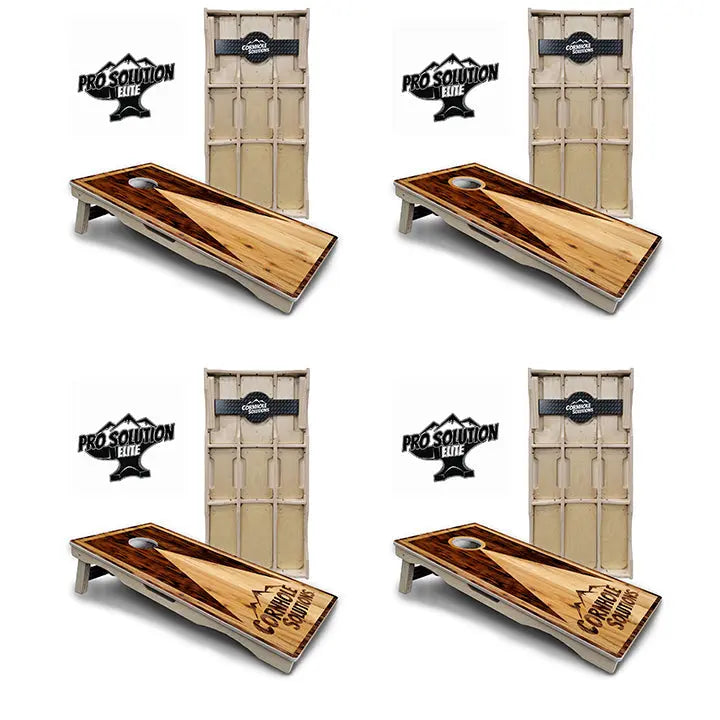 Wooden Triangle Cornhole Boards - Pro Solution Elite Series by Cornhole Solutions, custom cornhole board main product photo