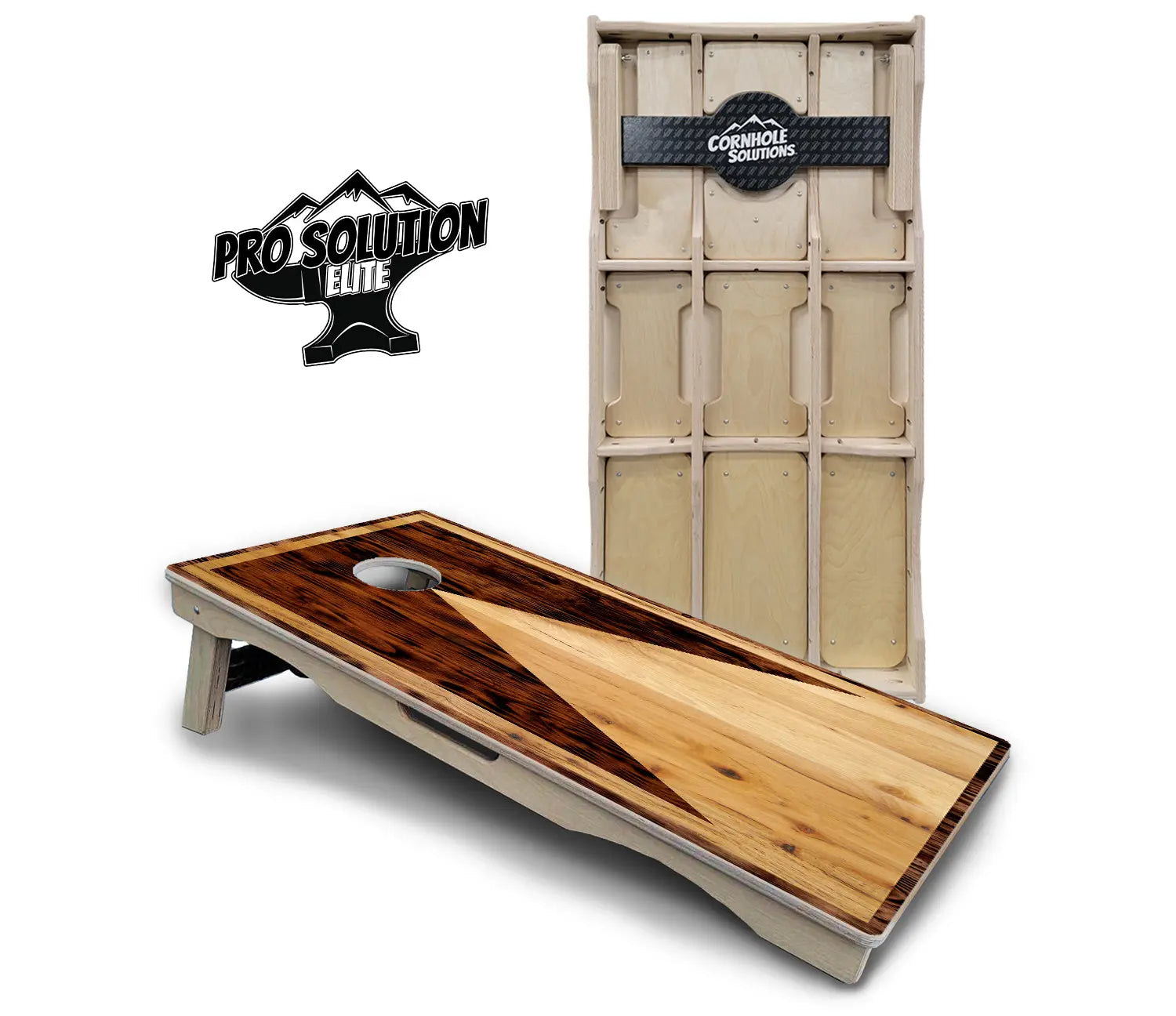 Wooden Triangle Cornhole Boards - Pro Solution Elite Series by Cornhole Solutions, custom cornhole board detail photo 2