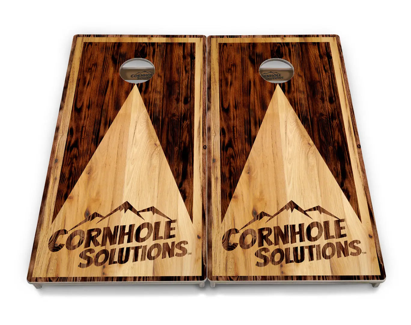 Wooden Triangle Cornhole Boards - Professional Tournament Series by Cornhole Solutions, custom cornhole board detail photo 4