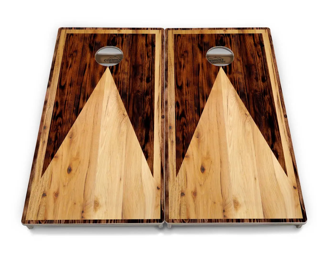 Wooden Triangle Cornhole Boards - Professional Tournament Series by Cornhole Solutions, custom cornhole board detail photo 6