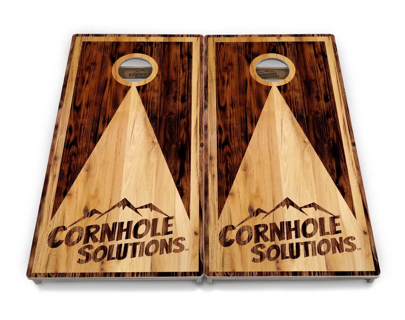 Wooden Triangle Cornhole Boards - Professional Tournament Series by Cornhole Solutions, custom cornhole board detail photo 7