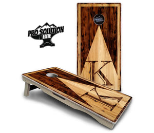 Wooden Triangle Letter Cornhole Boards - Pro Solution Elite Series by Cornhole Solutions, custom cornhole board detail photo 2