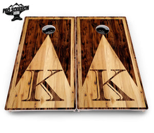 Wooden Triangle Letter Cornhole Boards - Pro Solution Elite Series by Cornhole Solutions, custom cornhole board detail photo 4
