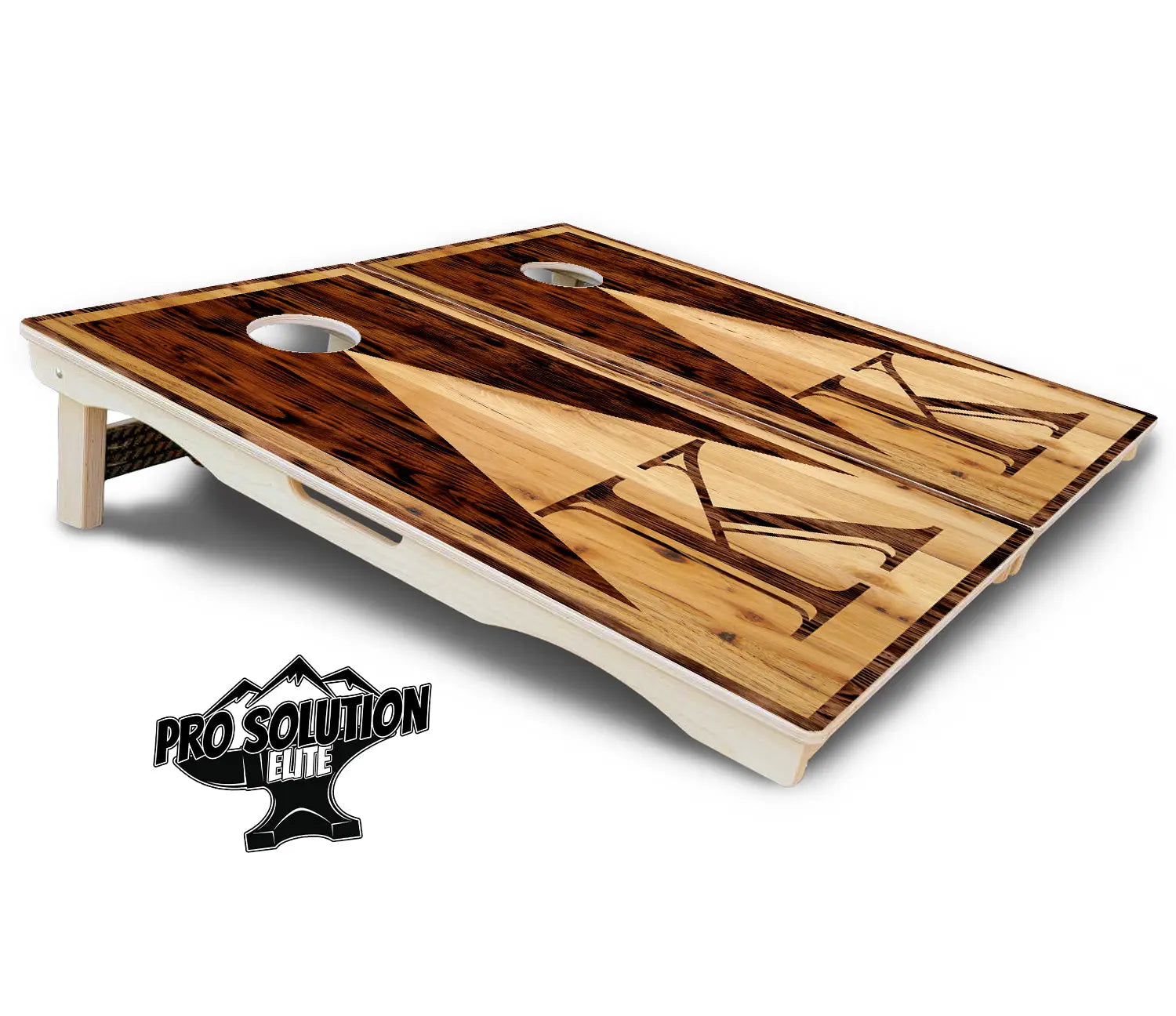 Wooden Triangle Letter Cornhole Boards - Pro Solution Elite Series by Cornhole Solutions, custom cornhole board detail photo 5