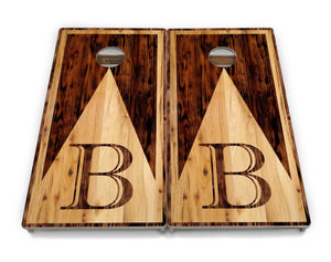 Wooden Triangle Letter Cornhole Boards - Professional Tournament Series by Cornhole Solutions, custom cornhole board detail photo 2