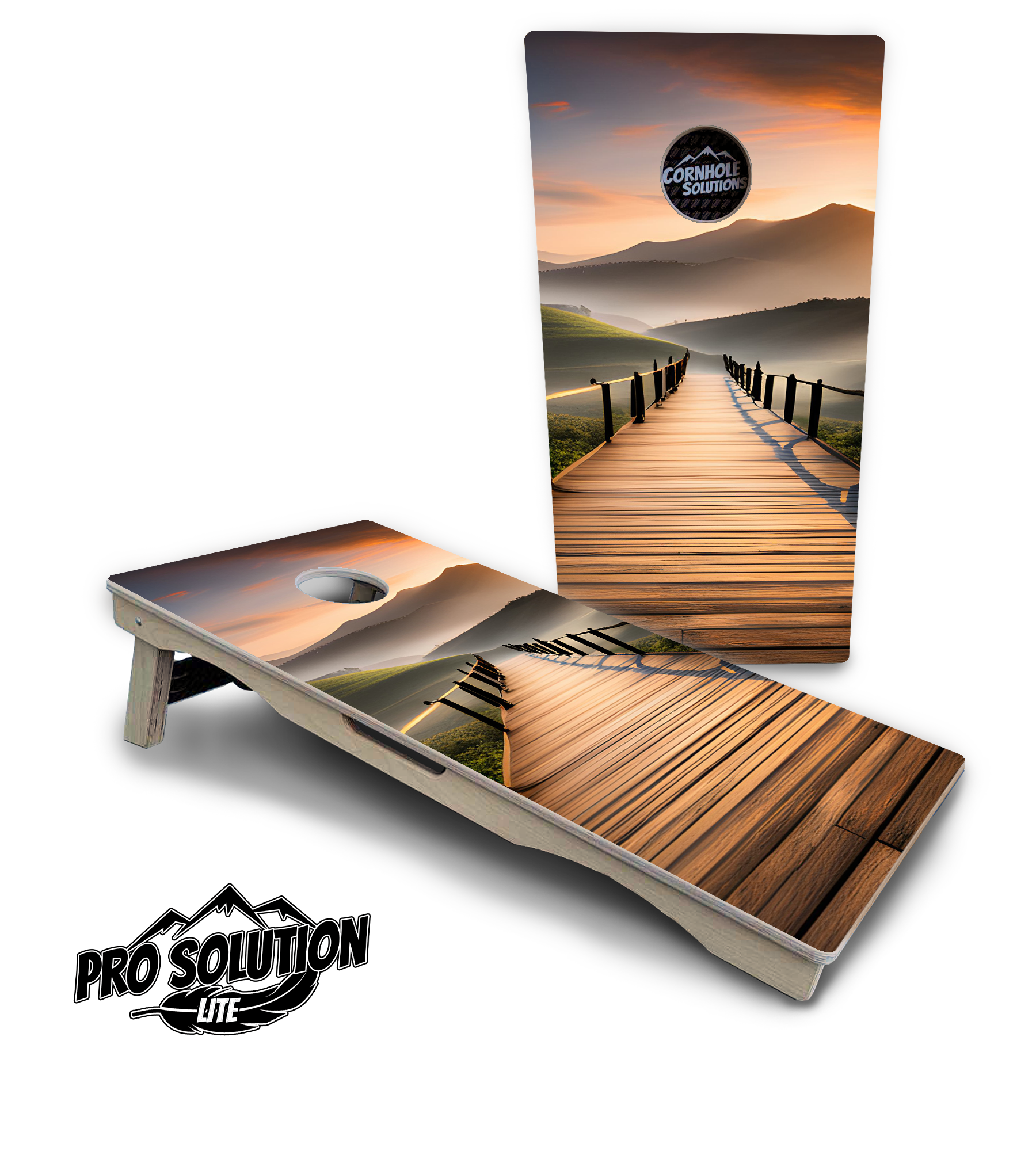 Wooden Bridge Cornhole Boards - Pro Solution Lite Series by Cornhole Solutions, custom cornhole board detail photo 4