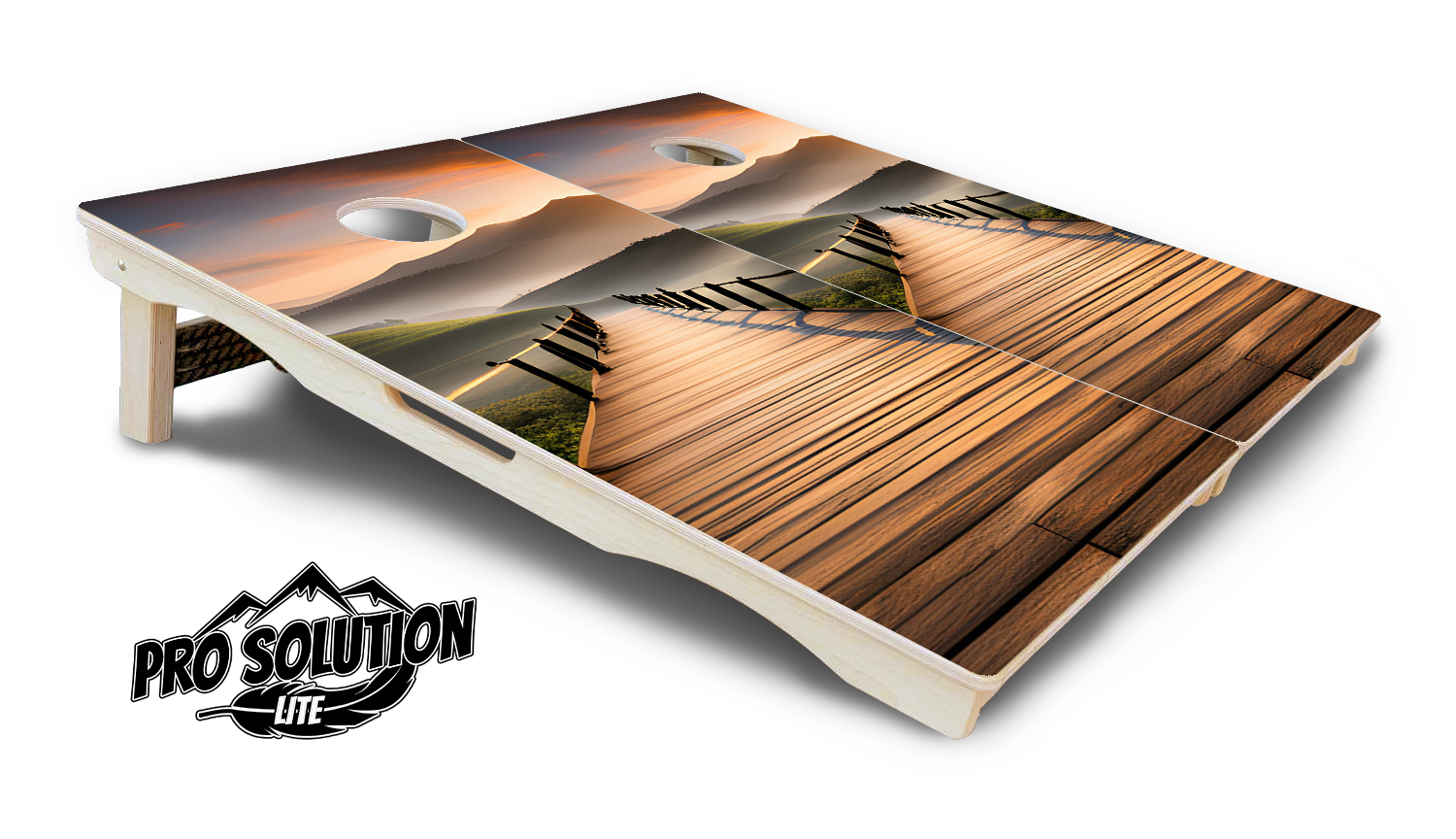 Wooden Bridge Cornhole Boards - Pro Solution Lite Series by Cornhole Solutions, custom cornhole board detail photo 5
