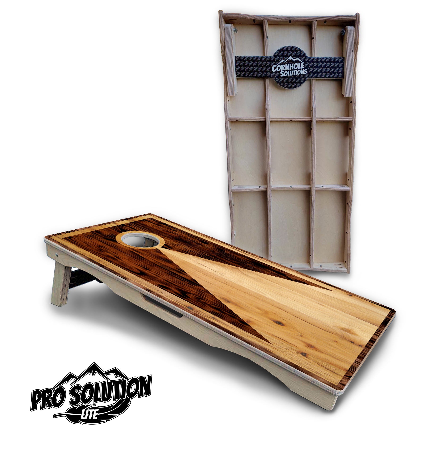 Wooden Triangle Cornhole Boards - Pro Solution Lite Series by Cornhole Solutions, custom cornhole board detail photo 9