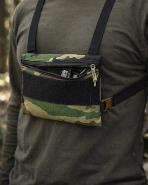 Woodland Minimalist Chest Rig by Recycled Firefighter, hunting & shooting protective gear detail photo 2