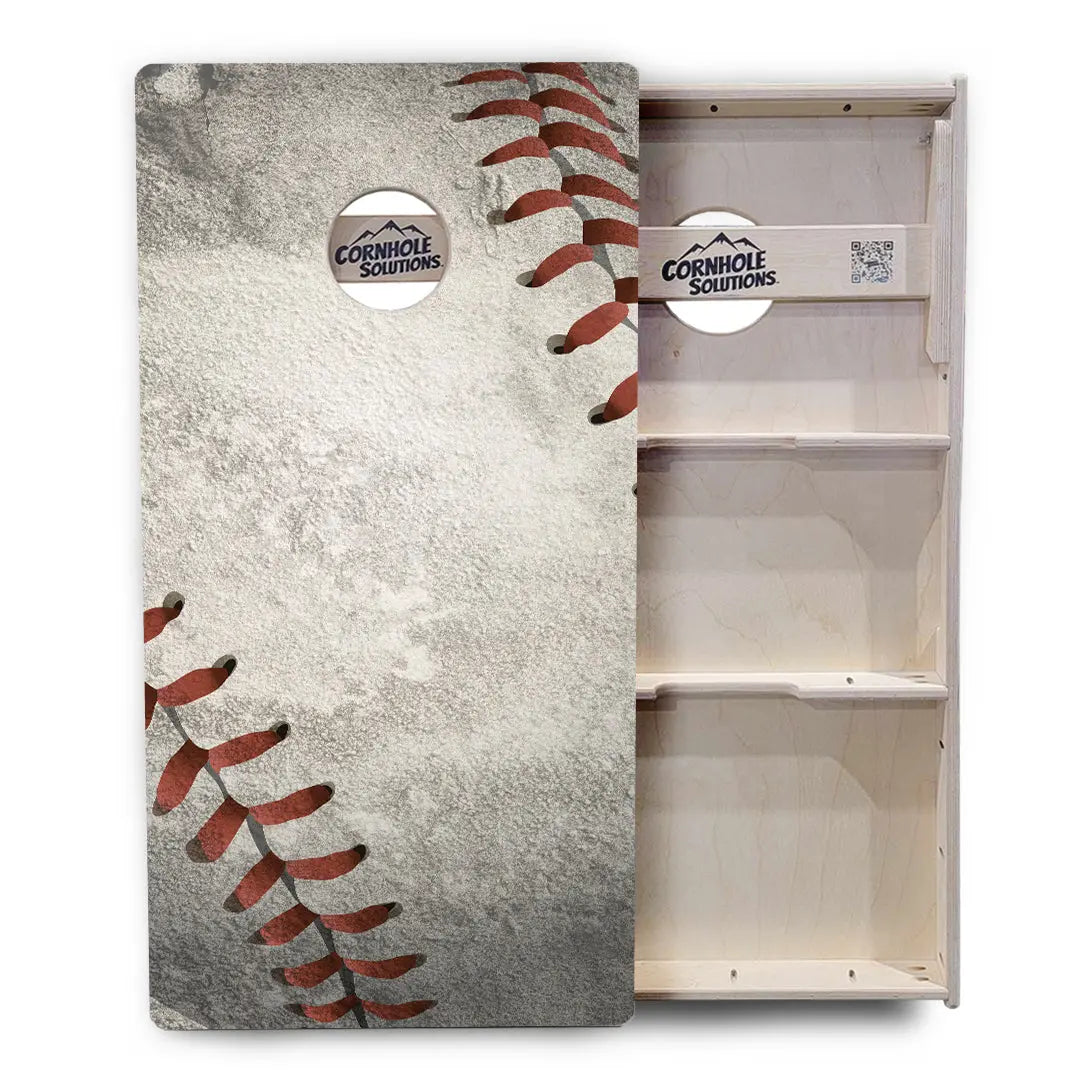 Worn Baseball Cornhole Boards - Professional Tournament Series by Cornhole Solutions, custom cornhole board detail photo 8