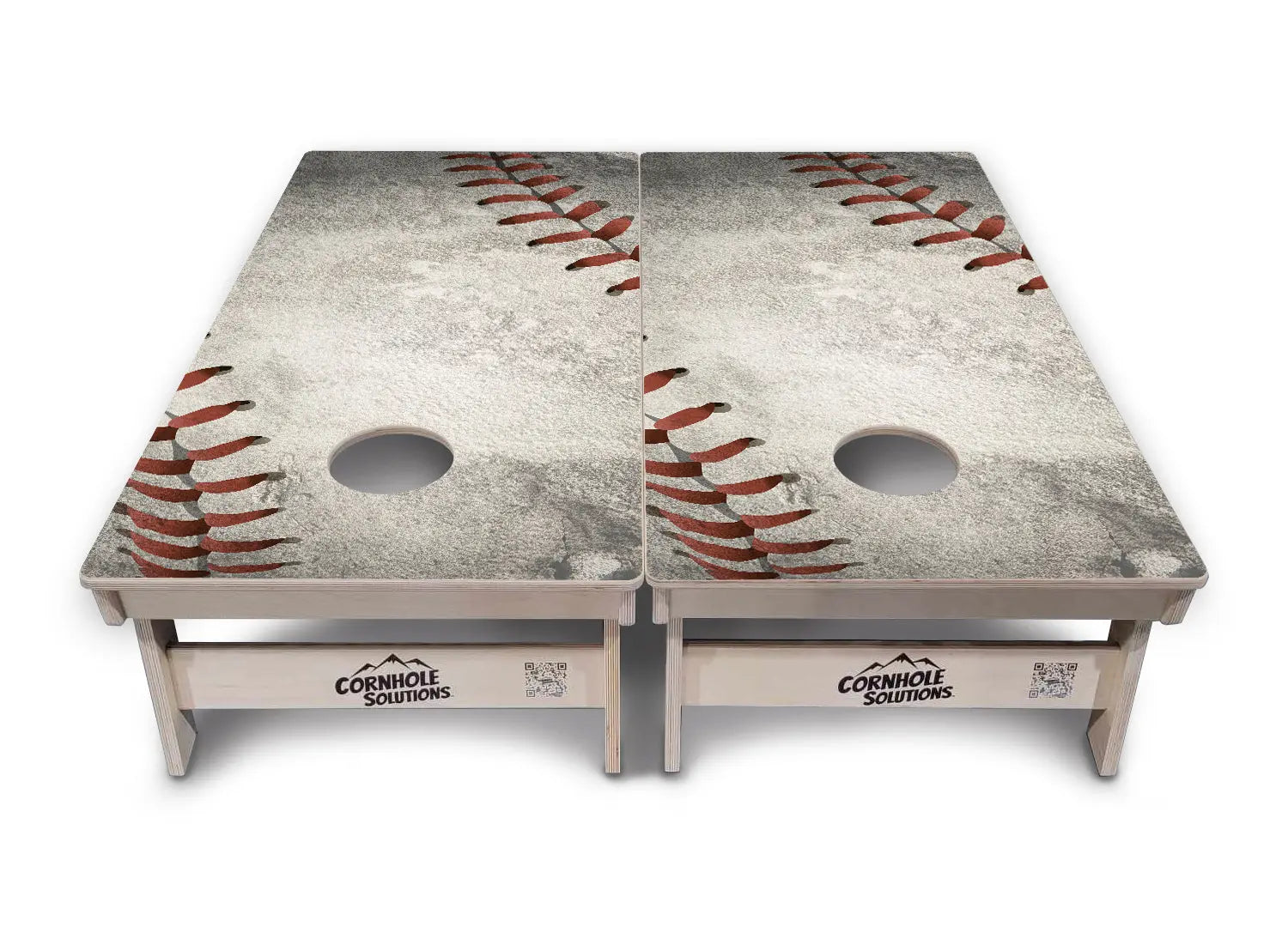 Worn Baseball Cornhole Boards - Professional Tournament Series by Cornhole Solutions, custom cornhole board detail photo 10