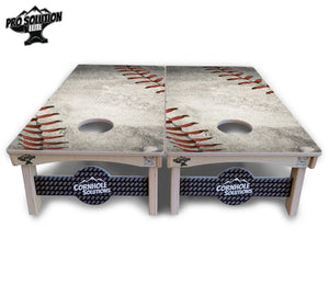Worn Baseball & Glove Cornhole Boards - Pro Solution Elite Series by Cornhole Solutions, custom cornhole board detail photo 4