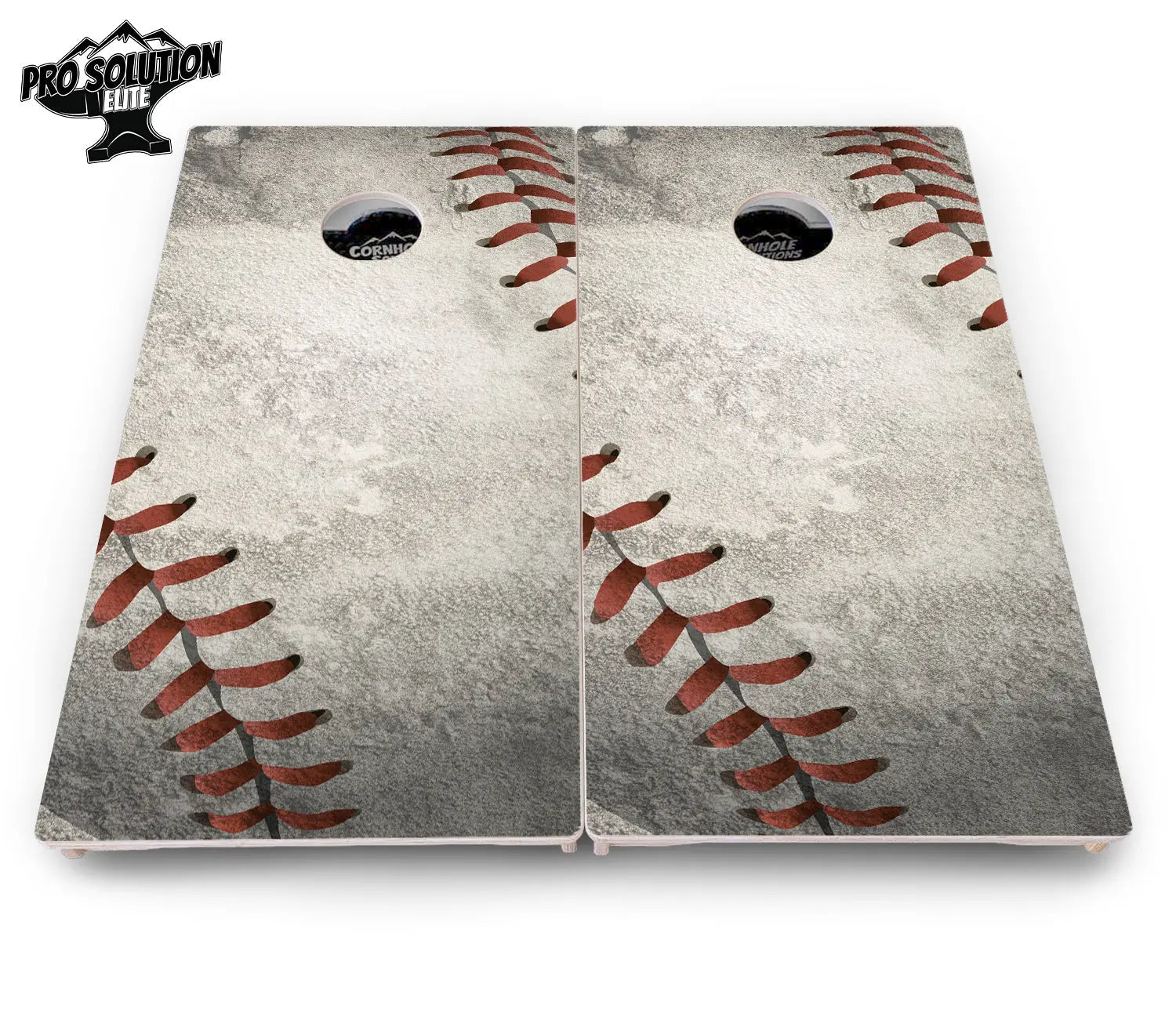 Worn Baseball & Glove Cornhole Boards - Pro Solution Elite Series by Cornhole Solutions, custom cornhole board detail photo 5