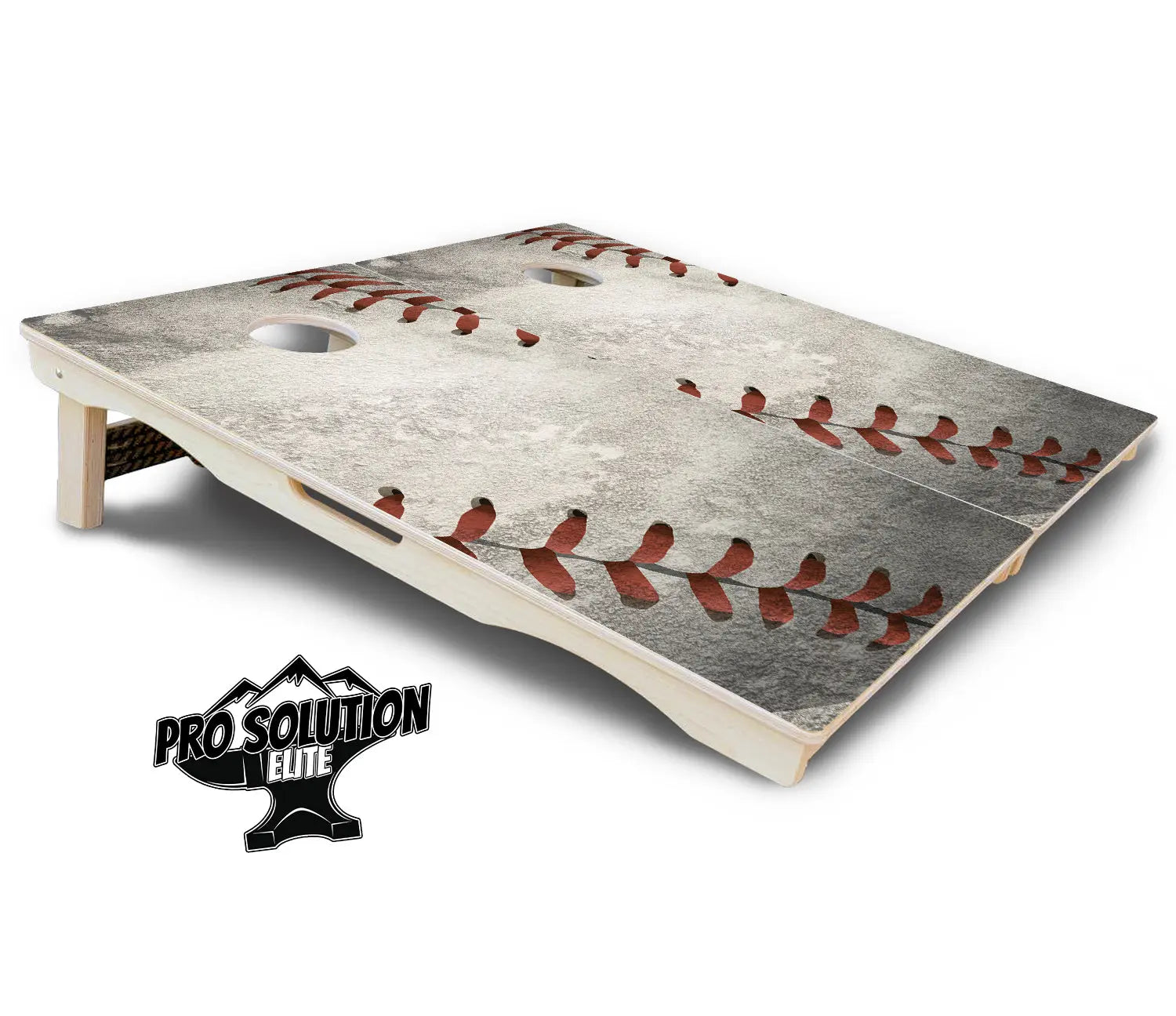 Worn Baseball & Glove Cornhole Boards - Pro Solution Elite Series by Cornhole Solutions, custom cornhole board detail photo 6