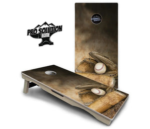 Worn Baseball & Glove Cornhole Boards - Pro Solution Elite Series by Cornhole Solutions, custom cornhole board detail photo 8